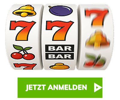 Klassisches Casinospiel mit Sieben Symbolen Bar Zeichen und Fruchtabbildungen